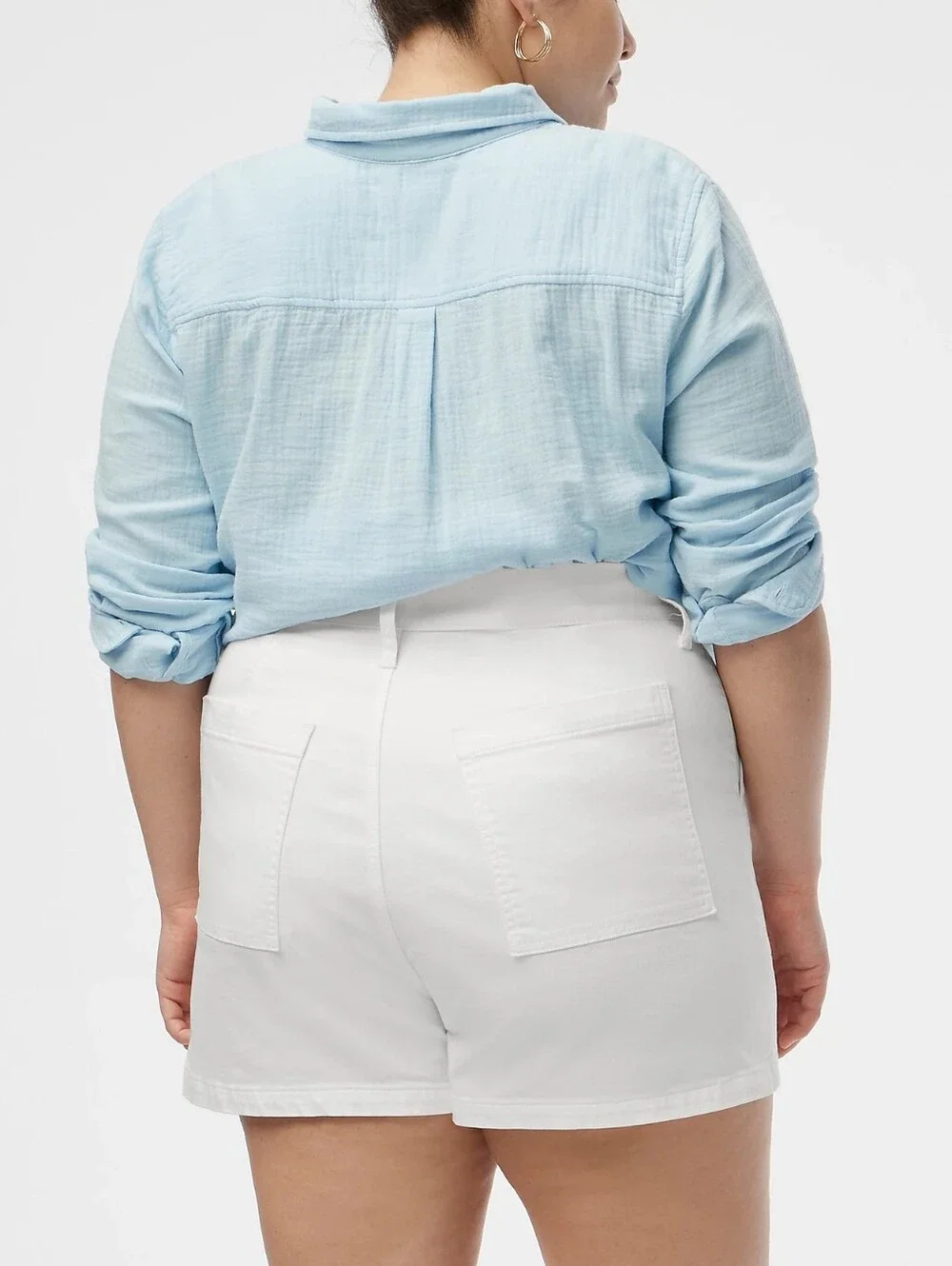 J Crew White utility denim short